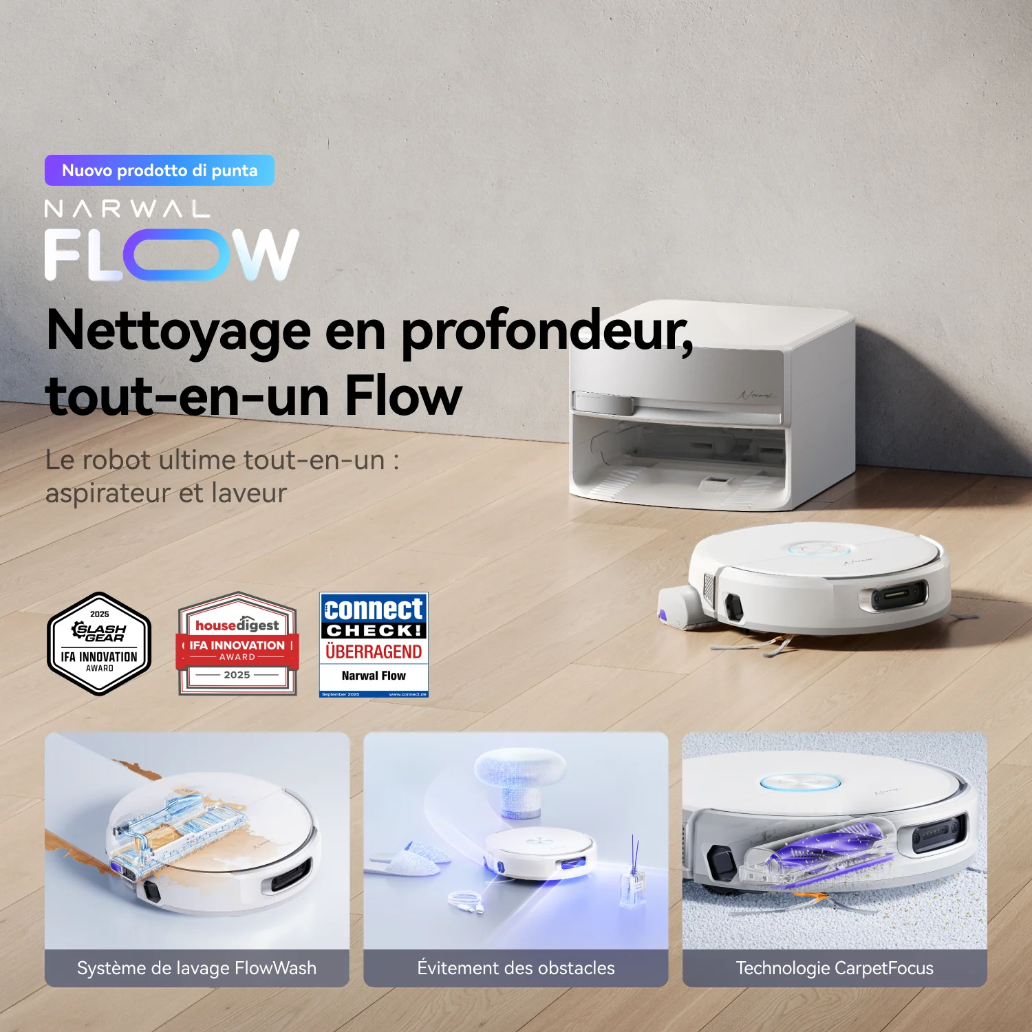 Narwal Flow Aspirateur Robot Laveur – Packs combinés avec accessoires - Image 16