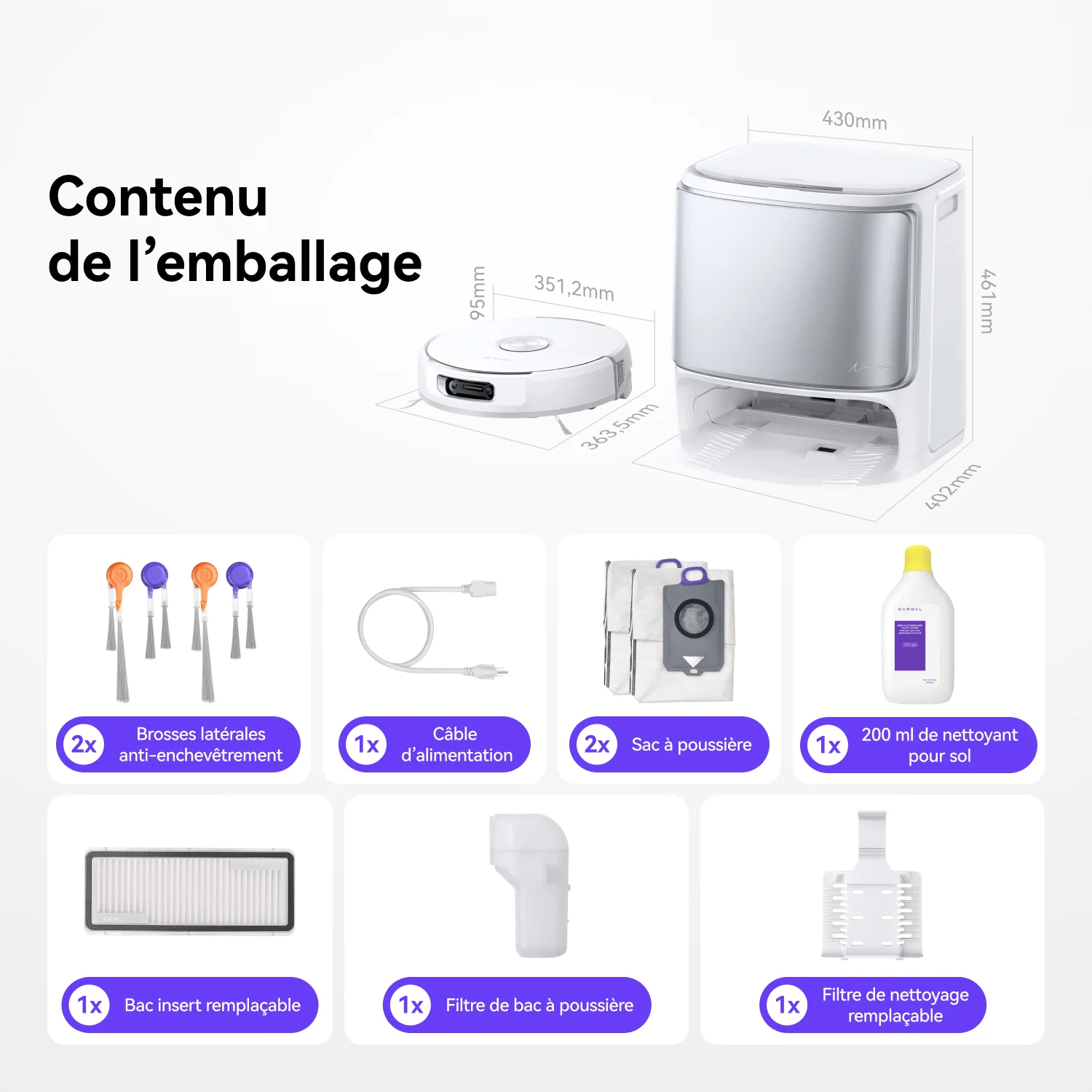 Narwal Flow Aspirateur Robot Laveur – Packs combinés avec accessoires - Image 17